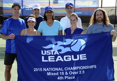 The 4th place Gainesville Mixed 18 & Over 2.5 team, left to right (front): Colleen Anderson, Raksha Ramkissoon, Mari Ann Rivera; (back) Rick Melzer, Marc Schnoll, Richard Valenzuela. 