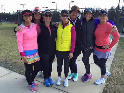 Tri Level left to right, Bonnie Witkin, Renee Baggett, Angela Stewart, Susan Nitterauer, Lori Gonzalez, Captain Lauren Haack and Lisa Bew. 