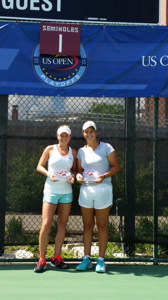 Last year's women's doubles champions Lauren Proctor (Tega Cay, S.C.)/Miranda Talbert (Bradenton, FL) 