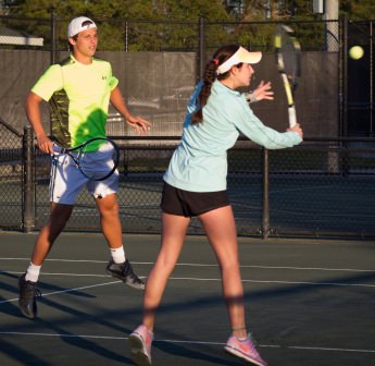 Ephron and Nowak in Mixed Doubles.