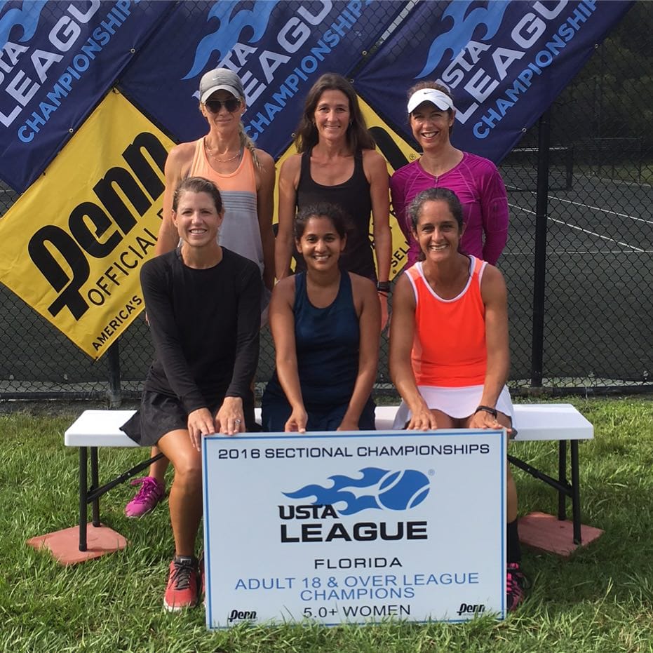 THE CHAMPS: Bottom row, from left to right: Leigh Waters, Alka Strippoli, and Ali Schwartz. Top row (l. to r.): Gedvile Norkute, Selina Weller and Jennifer Lane. Missing from the group shot that day was Paula Myslivecek.