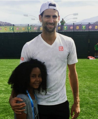 Mike Tyson's daughter Milan with world No. 1 Novak Djokovic