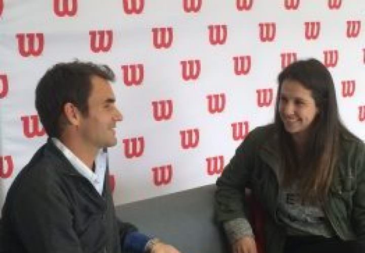 Nina Pantic and Roger Federer