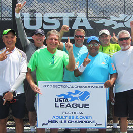 Broward, Clay, Collier, Orange Counties Win Titles at USTA Florida 55 & Over Tennis Sectionals