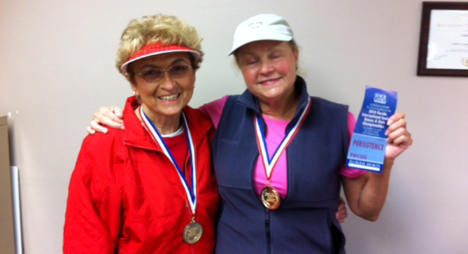 Martha Mitchell & Geisla Kobetitish - Women’s 70-74 Gold Medal Winners