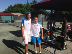 LAST MEN STANDING: Champion Martin Redlicki (l.) and Mikael Pernfors, (r.), whose “”Sweed-ish” volleys took him all the way to the finals.