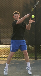 Bernstein displaying his tennis form.
