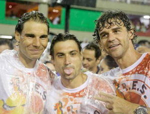 Rafael Nadal, David Ferrer and Gustavo Kuerten (photo: ATP World Tour)